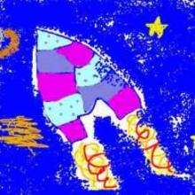 Rocket in the space - Drawing for kids - KIDS drawings - LANDSCAPE drawings - SPACE