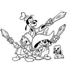 Sword game - Coloring page - DISNEY coloring pages - Donald Duck coloring pages