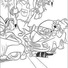 Donald Duck's car accident - Coloring page - DISNEY coloring pages - Donald Duck coloring pages