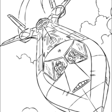 X men airplane - Coloring page - SUPER HEROES Coloring Pages - X MEN coloring pages - X MEN PLANE coloring pages