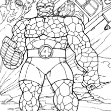 The Thing - Coloring page - SUPER HEROES Coloring Pages - FANTASTIC FOUR coloring pages - THE THING coloring pages