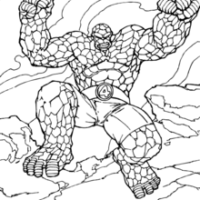 Strong Thing - Coloring page - SUPER HEROES Coloring Pages - FANTASTIC FOUR coloring pages - THE THING coloring pages
