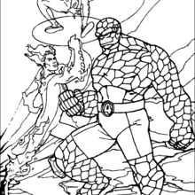 Fantastic Four - Coloring page - SUPER HEROES Coloring Pages - FANTASTIC FOUR coloring pages - THE THING coloring pages