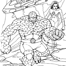 Planet - Coloring page - SUPER HEROES Coloring Pages - FANTASTIC FOUR coloring pages - THE THING coloring pages