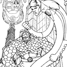 New York heroes - Coloring page - SUPER HEROES Coloring Pages - FANTASTIC FOUR coloring pages - MR FANTASTIC coloring pages
