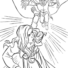 Magneto & Jean Grey - Coloring page - SUPER HEROES Coloring Pages - X MEN coloring pages - MAGNETO coloring pages