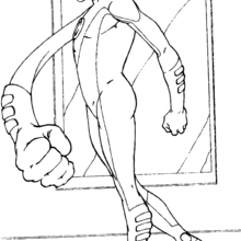 Mr Fantastic and his big hand - Coloring page - SUPER HEROES Coloring Pages - FANTASTIC FOUR coloring pages - MR FANTASTIC coloring pages