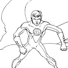 Mr fantastic the hero - Coloring page - SUPER HEROES Coloring Pages - FANTASTIC FOUR coloring pages - MR FANTASTIC coloring pages