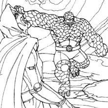 The Thing in Action coloring page