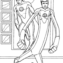 Reed & Johnny - Coloring page - SUPER HEROES Coloring Pages - FANTASTIC FOUR coloring pages