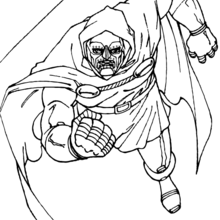 Doctor Doom is angry - Coloring page - SUPER HEROES Coloring Pages - FANTASTIC FOUR coloring pages - DOCTOR DOOM coloring pages