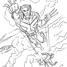 Wolverine - Coloring page - SUPER HEROES Coloring Pages - X MEN coloring pages - WOLVERINE coloring pages