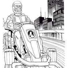 Action Man ATOM - Rotorbike - Coloring page - SUPER HEROES Coloring Pages - ACTION MAN coloring pages