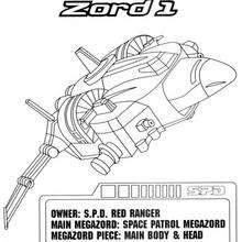 Space Patrol Zord 1 - Coloring page - CHARACTERS coloring pages - TV SERIES CHARACTERS coloring pages - POWER RANGERS coloring pages