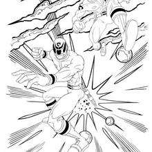 Fighting Rangers - Coloring page - CHARACTERS coloring pages - TV SERIES CHARACTERS coloring pages - POWER RANGERS coloring pages
