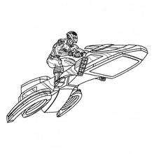 Power Rangers airplane - Coloring page - CHARACTERS coloring pages - TV SERIES CHARACTERS coloring pages - POWER RANGERS coloring pages