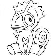 Kecleon sitting - Coloring page - MANGA coloring pages - POKEMON coloring pages - NORMAL POKEMON coloring pages