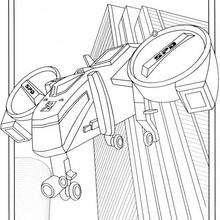 Power Ranger helicopter - Coloring page - CHARACTERS coloring pages - TV SERIES CHARACTERS coloring pages - POWER RANGERS coloring pages