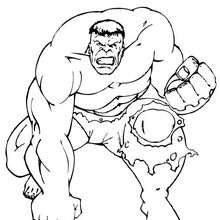 Hulk so strong - Coloring page - SUPER HEROES Coloring Pages - THE INCREDIBLE HULK coloring pages