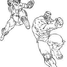 The Leader Fight the Hulk coloring page