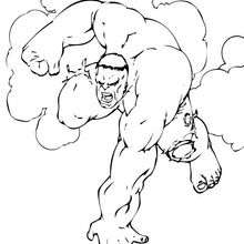 Hulk getting nervous - Coloring page - SUPER HEROES Coloring Pages - THE INCREDIBLE HULK coloring pages