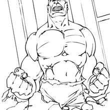 Hulk beside himself - Coloring page - SUPER HEROES Coloring Pages - THE INCREDIBLE HULK coloring pages