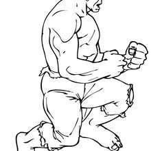 Hulk is ready... - Coloring page - SUPER HEROES Coloring Pages - THE INCREDIBLE HULK coloring pages