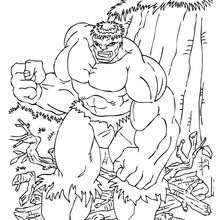 Hulk getting angry coloring page