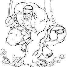 Hulk ready to destroy - Coloring page - SUPER HEROES Coloring Pages - THE INCREDIBLE HULK coloring pages