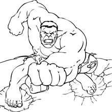 The Hulk's force - Coloring page - SUPER HEROES Coloring Pages - THE INCREDIBLE HULK coloring pages