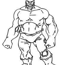 Incredible Hulk - Coloring page - SUPER HEROES Coloring Pages - THE INCREDIBLE HULK coloring pages