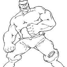 Hulk fighting - Coloring page - SUPER HEROES Coloring Pages - THE INCREDIBLE HULK coloring pages