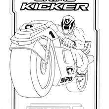 Police Crime Kicker - Coloring page - CHARACTERS coloring pages - TV SERIES CHARACTERS coloring pages - POWER RANGERS coloring pages
