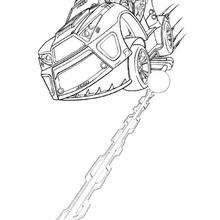 Action Man Atom electronic car - Coloring page - SUPER HEROES Coloring Pages - ACTION MAN coloring pages