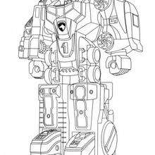 Robot ready to fight coloring page