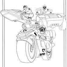 Power Ranger vehicles - Coloring page - CHARACTERS coloring pages - TV SERIES CHARACTERS coloring pages - POWER RANGERS coloring pages
