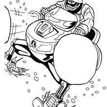 Action Man's Turbo Snow Quad coloring page