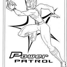 Ranger running - Coloring page - CHARACTERS coloring pages - TV SERIES CHARACTERS coloring pages - POWER RANGERS coloring pages
