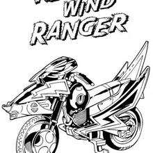Power Ranger's Motercycle coloring page