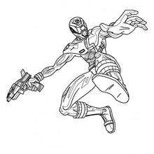 Armed ranger - Coloring page - CHARACTERS coloring pages - TV SERIES CHARACTERS coloring pages - POWER RANGERS coloring pages
