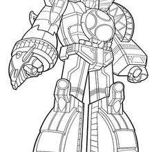 Giant robot coloring page
