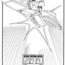 Space Patrol Delta - Coloring page - CHARACTERS coloring pages - TV SERIES CHARACTERS coloring pages - POWER RANGERS coloring pages