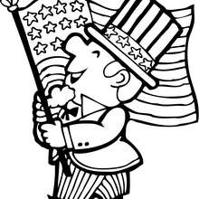 4th of July parade - Coloring page - HOLIDAY coloring pages - 4th of JULY coloring pages