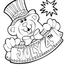 July 4th - Coloring page - HOLIDAY coloring pages - 4th of JULY coloring pages