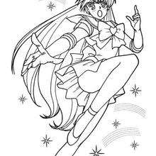 Action! - Coloring page - MANGA coloring pages - SAILOR MOON coloring pages