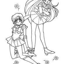 Spring time - Coloring page - MANGA coloring pages - SAILOR MOON coloring pages