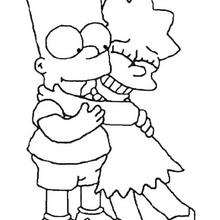 Bart and Lisa coloring page