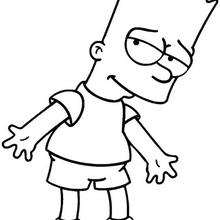 Bart Simpson - Coloring page - CHARACTERS coloring pages - TV SERIES CHARACTERS coloring pages - THE SIMPSONS coloring pages - BART coloring pages