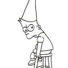 Bart the bad boy - Coloring page - CHARACTERS coloring pages - TV SERIES CHARACTERS coloring pages - THE SIMPSONS coloring pages - BART coloring pages