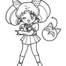 The wink - Coloring page - MANGA coloring pages - SAILOR MOON coloring pages